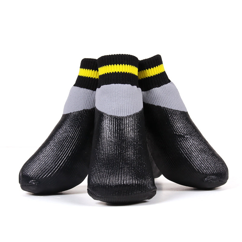 DogSocks Booties Shoes Big Dogs Waterproof Nonslip Rubber Sole, Pet Paw Protector, Elastic Top , for Outdoor Sports