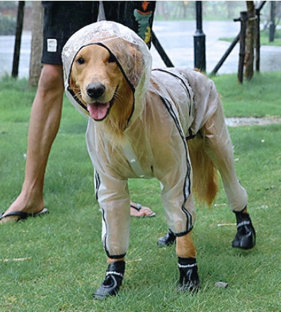 Large dogs go out waterproof raincoat