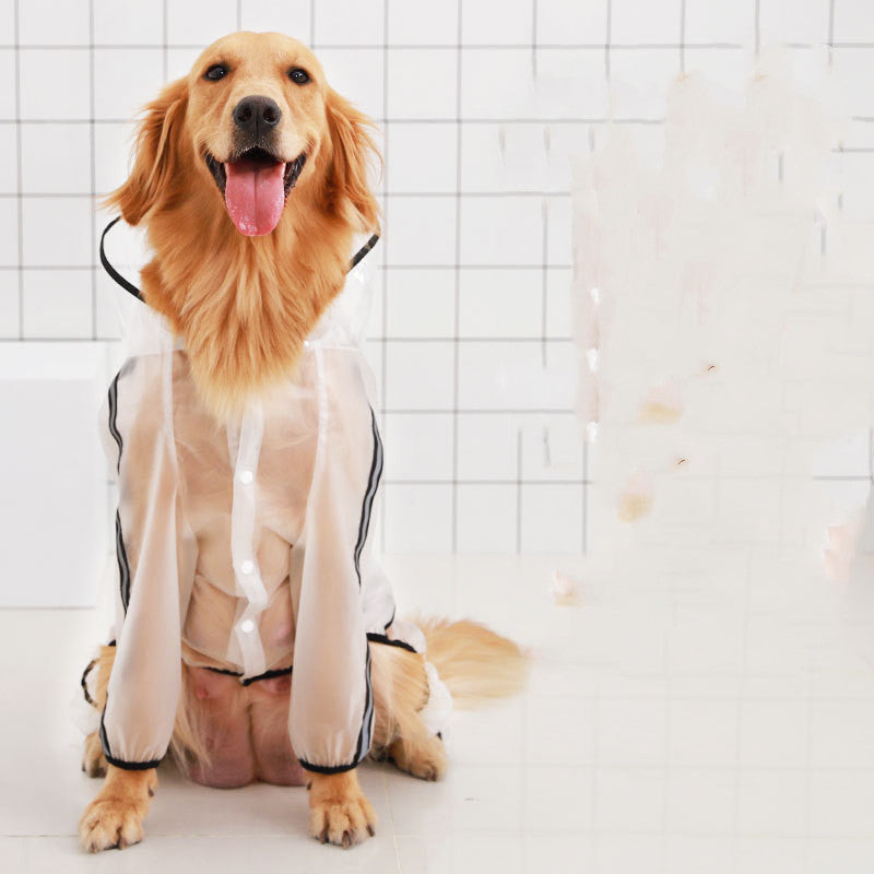 Large dogs go out waterproof raincoat