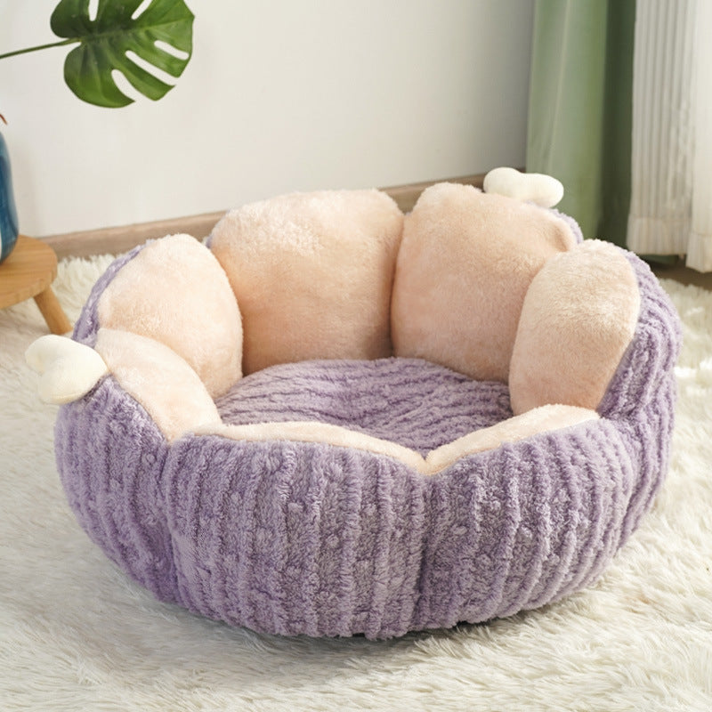 Hollypet Calming Cat Beds For Indoor Cats Cute Cactus Pet Beds Fluffy Puppy Bed Non Slip Extra Small Dog Bed