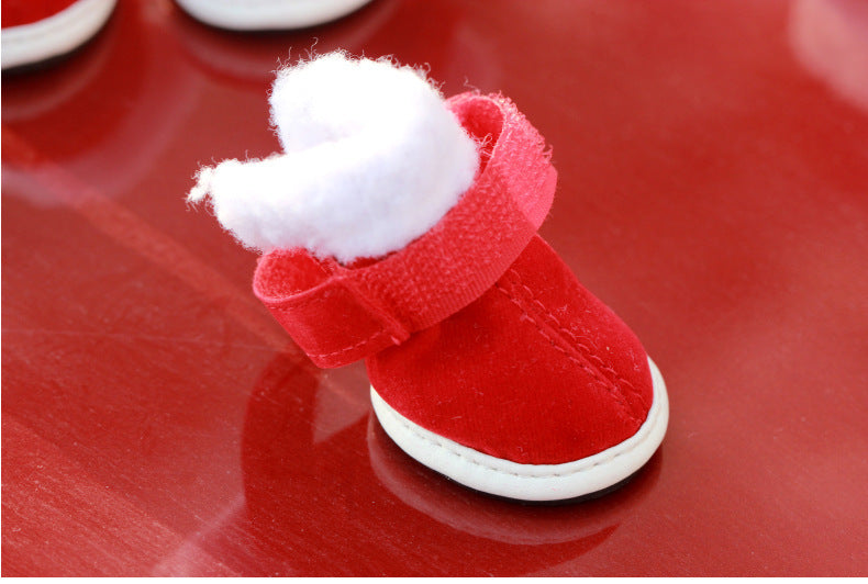 Pet christmas shoes