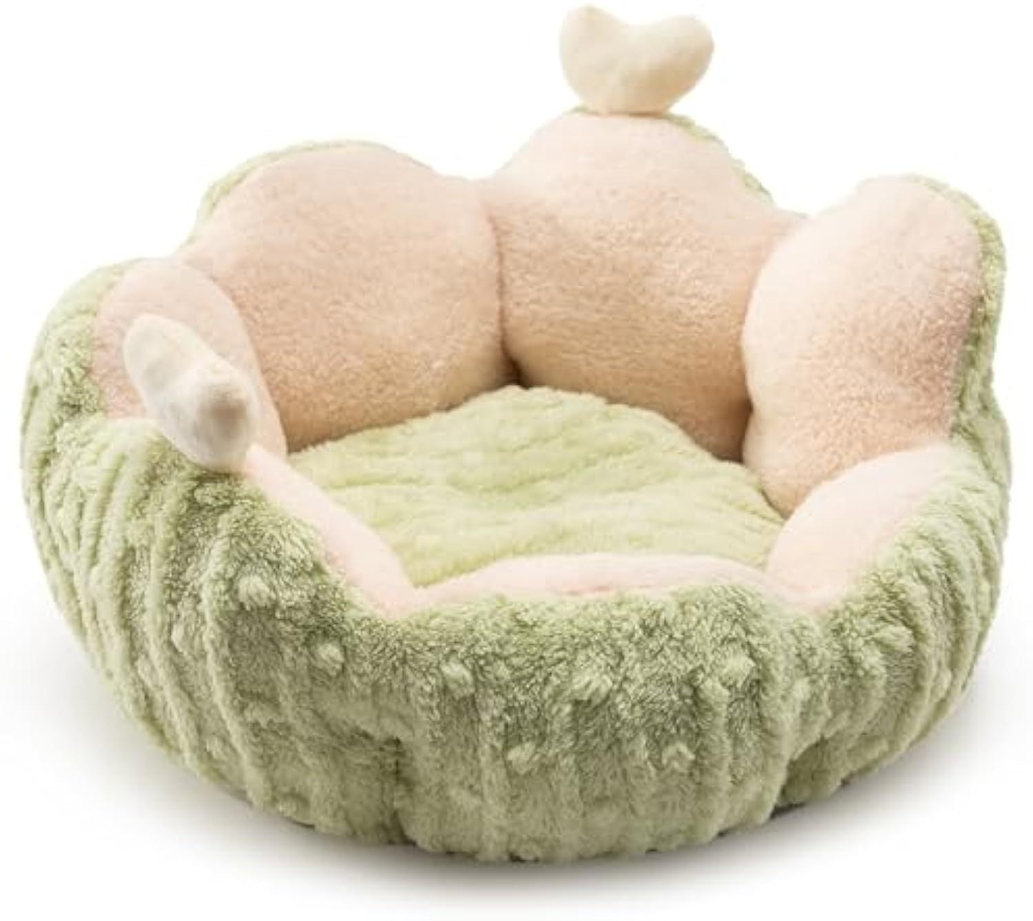 Hollypet Calming Cat Beds For Indoor Cats Cute Cactus Pet Beds Fluffy Puppy Bed Non Slip Extra Small Dog Bed