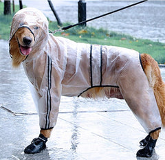 Large dogs go out waterproof raincoat