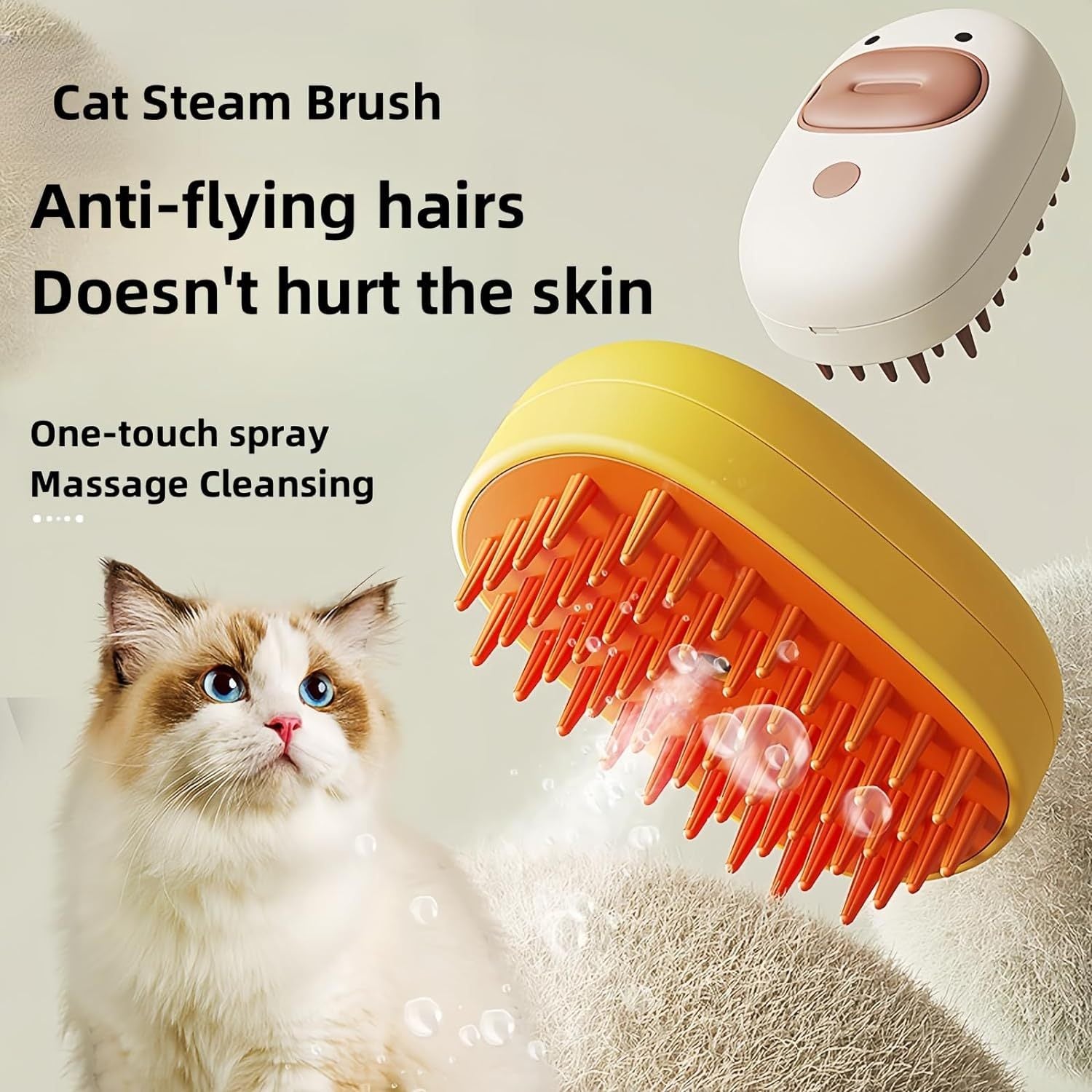 Cat Steam Brush Dog Steam Brush Silicone Steam Pet Brush For Dogs Cats Massage Cleaning And Removal Of Loose Hair Pet Hair Brush Grooming Tool