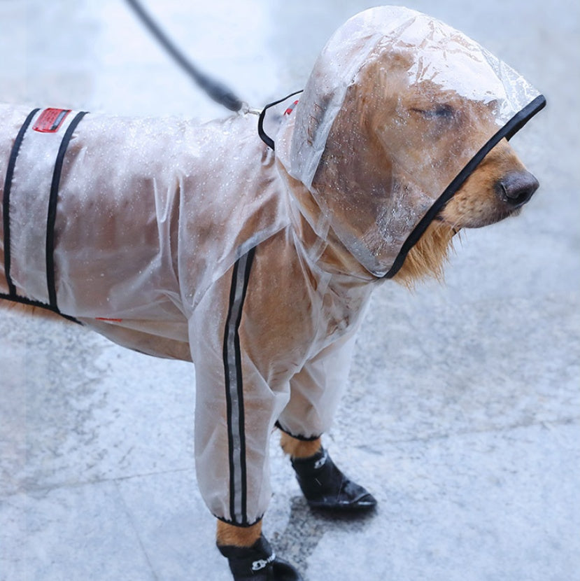 Large dogs go out waterproof raincoat