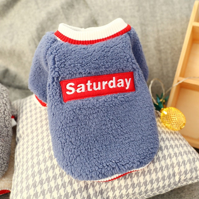 Soft Pet Clothes Dog Saturday Pet Clothes