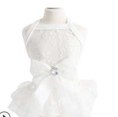 Summer Small Pet Wedding Dress Lace Skirt