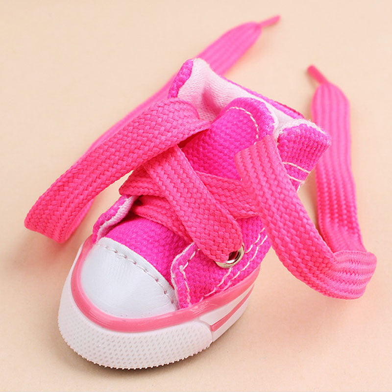 Canvas Candy Color Teddy Small Dog Pet Shoes