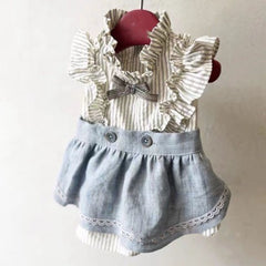 Dog Clothes Pet Denim Skirt